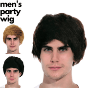 Darrahopens Occasions > Costumes Mens Party Wig Costume Party Dress Up Fancy Classic Style - Brown