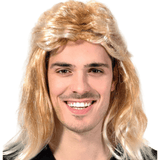 Darrahopens Occasions > Costumes Mullet Wig 80s Party Costume Rock Bogan Punk 70s 90s Hair - Dirty Blonde