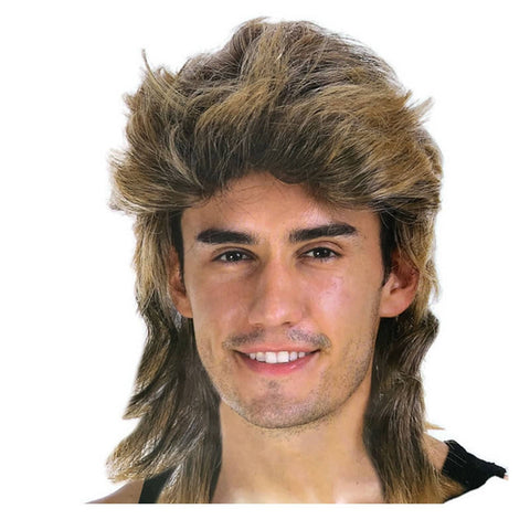 Darrahopens Occasions > Costumes Mullet Wig Hair Costume Party Dress Up 70s 80s Aussie Bogan Rock - Golden Blonde