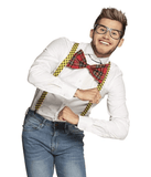 Darrahopens Occasions > Costumes NERD COSTUME KIT Set Geek Glasses Fancy Dress Retro Funny Braces Bow Tie Party