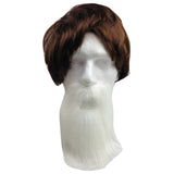 Darrahopens Occasions > Costumes PARTY BEARD Moustache Costume Fancy Dress Mustache Halloween Fake Facial Hair - White
