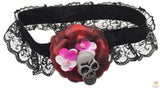 Darrahopens Occasions > Costumes Skull & Rose Leg Garter Skeleton Halloween Costume Party Lace Accessory