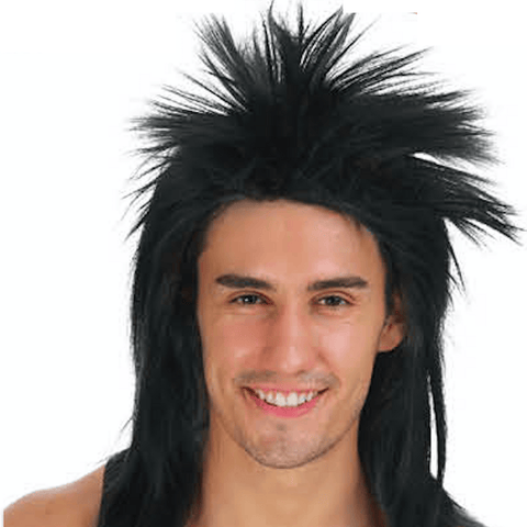 Darrahopens Occasions > Costumes SPIKY PUNK Mullet Wig Costume Party Fancy Rock Hair Disco Dress 70s 80s