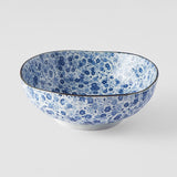 Darrahopens Occasions > Disposable Tableware > Disposable Bowls Bowl Organic 16.5cm Blue Daisy Glaze
