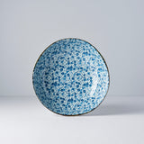 Darrahopens Occasions > Disposable Tableware > Disposable Bowls Bowl Organic Shape 20cm Blue Daisy Glaze