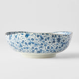 Darrahopens Occasions > Disposable Tableware > Disposable Bowls Bowl Organic Shape 20cm Blue Daisy Glaze