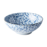 Darrahopens Occasions > Disposable Tableware > Disposable Bowls Ramen Bowl 21.5cm Blue Daisy Glaze