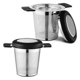 Darrahopens Occasions > Disposable Tableware > Disposable Cups 2 Pack Extra Fine Mesh Tea Strainers for Loose Tea Single Cup, 304 Stainless Steel and Food Grade Silicone Loose Leaf Tea Steeper Tea Strainers & Filters for Black Tea, Coffee, etc