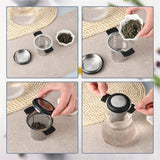 Darrahopens Occasions > Disposable Tableware > Disposable Cups 2 Pack Extra Fine Mesh Tea Strainers for Loose Tea Single Cup, 304 Stainless Steel and Food Grade Silicone Loose Leaf Tea Steeper Tea Strainers & Filters for Black Tea, Coffee, etc