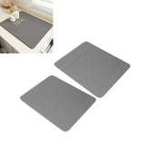 Darrahopens Occasions > Disposable Tableware > Disposable Cups 2Pcs Coffee Mat Drying Pad Super Absorbent Prevent Slip Shock Absorption Easy to Clean Coffee Bar Mat for Countertops Coffee Machine Dark Gray 30x40cm / 11.8x15.7in In Australia - Darrahopens