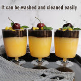 Darrahopens Occasions > Disposable Tableware > Disposable Cups 30pcs Clear Hard Plastic Mousse Cake Cup Pudding Ice Cream Dessert Serving Cups