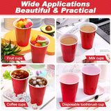 Darrahopens Occasions > Disposable Tableware > Disposable Cups 50pcs Red Plastic Beer Pong Cups Reusable Party Cups Drinking Game Supplies