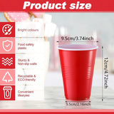 Darrahopens Occasions > Disposable Tableware > Disposable Cups 50pcs Red Plastic Beer Pong Cups Reusable Party Cups Drinking Game Supplies
