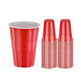 Darrahopens Occasions > Disposable Tableware > Disposable Cups 50pcs Red Plastic Beer Pong Cups Reusable Party Cups Drinking Game Supplies