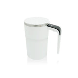 Darrahopens Occasions > Disposable Tableware > Disposable Cups Automatic Magnetic Stirring Coffee Mug with Temperature Display, Rechargeable Self Mixing Cup for Milk Tea, Magnetic Mixing Cup with Lid, Stainless Steel Material Suitable for Coffee, Milk (White)