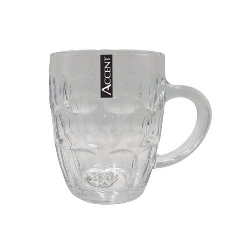 Darrahopens Occasions > Disposable Tableware > Disposable Cups bulk 24 Glass Dimple Beer Mug 560ml 12cm