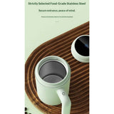 Darrahopens Occasions > Disposable Tableware > Disposable Cups Self Stirring Coffee Mug with Temp Display, 316 stainless steel Auto Mixing Cup for Coffee, Milk, Protein – Gift for Friends, 14.8oz – green