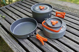 Darrahopens Occasions > Disposable Tableware > Disposable Cutlery 10Pcs Camping Cookware Mess Kit for Outdoor Camping Hiking Picnic -Orange