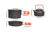 Darrahopens Occasions > Disposable Tableware > Disposable Cutlery 10Pcs Camping Cookware Mess Kit for Outdoor Camping Hiking Picnic -Orange