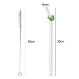 Darrahopens Occasions > Disposable Tableware > Disposable Cutlery 8pcs Colourful Butterfly Glass Straw Reusable Heat Resistant Proof MultiColours