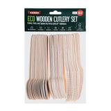 Darrahopens Occasions > Disposable Tableware Party Central 1152PCE Wooden Cutlery Set Eco-Friendly Compostable Recyclable