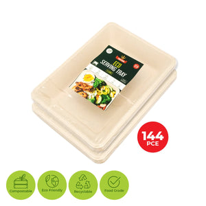 Darrahopens Occasions > Disposable Tableware Party Central 144PCE Serving Tray/Plate/Dish Eco-Friendly Recyclable 285mm