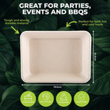 Darrahopens Occasions > Disposable Tableware Party Central 144PCE Serving Trays Eco-Friendly Recyclable Durable 19.5cm