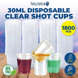 Darrahopens Occasions > Disposable Tableware Party Central 1800PCE 30ml Shot Cups Drinks Jelly Sauces 40 x 45mm