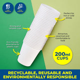 Darrahopens Occasions > Disposable Tableware Party Central 2160PCE White Paper Cups Disposable Leak Resistant 200ml