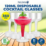 Darrahopens Occasions > Disposable Tableware Party Central 360PCE Cocktail Glasses Disposable Durable Leak Resistant 120ml