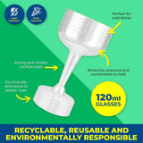 Darrahopens Occasions > Disposable Tableware Party Central 360PCE Cocktail Glasses Disposable Durable Leak Resistant 120ml