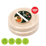 Darrahopens Occasions > Disposable Tableware Party Central 360PCE Dinner Plates 3 Sections Eco-Friendly Disposable 23cm