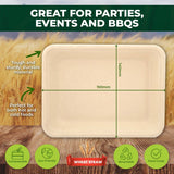 Darrahopens Occasions > Disposable Tableware Party Central 360PCE Serving Tray/Plate/Dish Eco-Friendly Recyclable 190mm