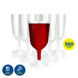 Darrahopens Occasions > Disposable Tableware Party Central 360PCE Wine Glasses Disposable Durable Leak Resistant 150ml