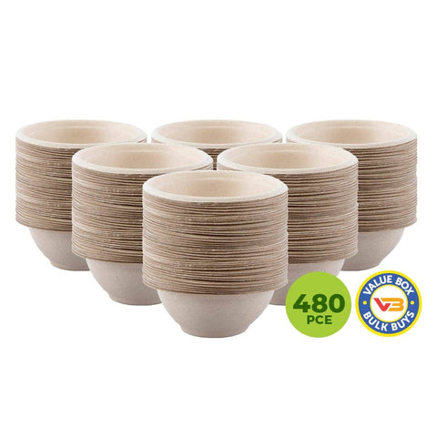 Darrahopens Occasions > Disposable Tableware Party Central 480PCE Bowls Salad Soup Eco-Friendly Recyclable Durable 220ml