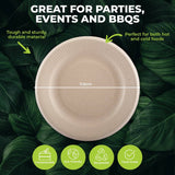 Darrahopens Occasions > Disposable Tableware Party Central 480PCE Dessert Plates Eco-Friendly Recyclable Durable 11.8cm