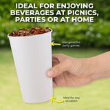Darrahopens Occasions > Disposable Tableware Party Central 720PCE White Paper Cups Disposable Leak Resistant 500ml
