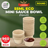Darrahopens Occasions > Disposable Tableware Party Central 960PCE Sauce Bowls Mini Size 150ml Eco-Friendly Recyclable 60mm