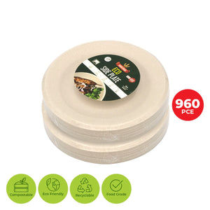 Darrahopens Occasions > Disposable Tableware Party Central 960PCE Side Plates Eco-Friendly Recyclable Food Grade 180mm