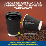 Darrahopens Occasions > Disposable Tableware Party Central 96PCE Coffee Cups Matching Lids Disposable Triple Layered 230ml
