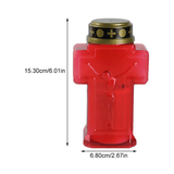 Darrahopens Occasions > Lights > Candles 2pcs Cross Candle Light, Red Flickering Flameless Candles Reusable Church Graveyard Led Candles Grave Decorations In Australia - Darrahopens
