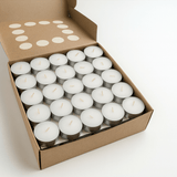 Darrahopens Occasions > Lights > Candles 400pcs TEA LIGHT CANDLES 9 Hour Burn Tealight Wedding Smokeless Crystal Wax BULK