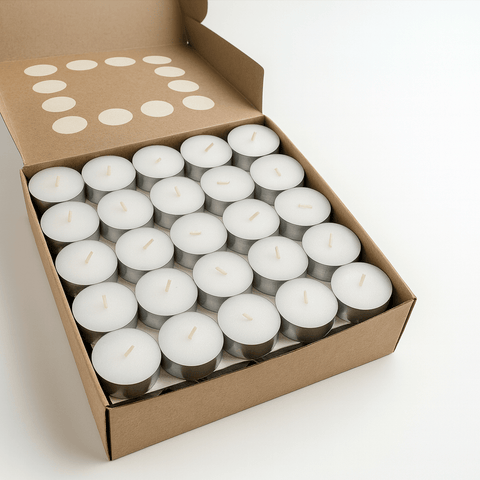 Darrahopens Occasions > Lights > Candles 400pcs TEA LIGHT CANDLES 9 Hour Burn Tealight Wedding Smokeless Crystal Wax BULK