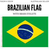Darrahopens Occasions > Novelty Gifts Brazil Country Flag Heavy Duty Brasil World Cup Brazilian  - 150cm x 90cm