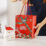 Darrahopens Occasions > Novelty Gifts Christmas Cup Gift Box Ceramic Mug Set Mug Gift Set Christmas Coffee Cup(Santa Claus)