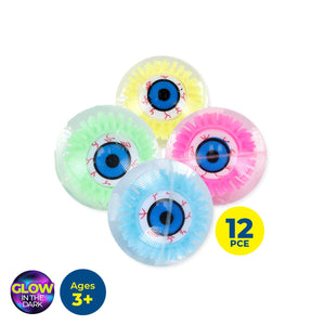 Darrahopens Occasions > Party & Birthday Novelties Party Central 12PCE Bouncy Eyeballs Lights Up Glows In The Dark Fun Toy 5.5cm