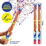 Darrahopens Occasions > Party & Birthday Novelties Party Central 12PK Party Popper Jumbo Cannon Launcher Coloured Confetti 78cm