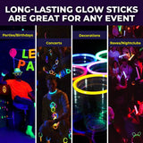 Darrahopens Occasions > Party & Birthday Novelties Party Central 600PCE Glow Stick Bracelets Bright Long Lasting Colours 20cm