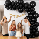 Darrahopens Occasions > Party & Birthday Novelties > Party Supplies 140PCS Black Balloon Garland Kit Latex Balloon Arch Set for Birthday Wedding Party Decoration Black Party Balloon Arch Kit with Multiple Sizes