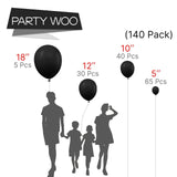 Darrahopens Occasions > Party & Birthday Novelties > Party Supplies 140PCS Black Balloon Garland Kit Latex Balloon Arch Set for Birthday Wedding Party Decoration Black Party Balloon Arch Kit with Multiple Sizes